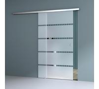 Durovin 1025×2050mm Internal Sliding Glass Door - 8mm Frosted Sectioned Tempered Glass, Soft Close System,Premium Hardware,Round Handle,Heavy-Duty 5ft Track for Bathroom,Kitchen,Living Room&Bedroom