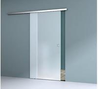 Durovin 1025mm* 2050mm Internal Sliding Glass Door - Fully Frosted - Round Handle - with Track 6.7ft for Bathrooms Kitchens Living Room Bedroom