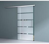 Durovin 775 × 2050mm Internal Sliding Glass Door - 8mm Frosted Sectioned Tempered Glass, Soft Close System, Premium Hardware, Bar Handle, Heavy-Duty 5ft Track for Bathroom, Kitchen, Living Room & Bedroom