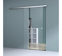 Durovin 775 * 2050mm Internal Sliding Glass Door - Clear Glass - Round Handle - with Soft Close & Track 5ft for Bathrooms Kitchens Living Room Bedroom