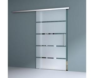 Durovin 900×2050mm Internal Sliding Glass Door - 8mm Frosted Sectioned Tempered Glass, Soft Close System, Premium Hardware,Bar Handle,Heavy-Duty 5ft Track for Bathroom,Kitchen,Living Room&Bedroom