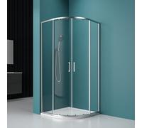 Durovin Bathrooms 1000 X 1000 X 1950mm Quadrant Shower Enclosure Double Sliding Cubicle Door 6mm Toughened Safety Glass