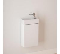 Durovin Bathrooms 400mm Wall Mounted Vanity Unit Include Basin For Cloakroom Bathroom 710X220mm Milky White