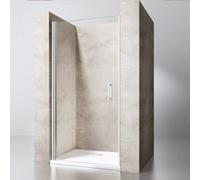 Durovin Bathrooms 700mm Shower Door With Frameless Pivot Hinge Style - Reversible Shower Enclosure Door - 6mm Thick Safety Glass