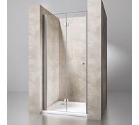 Durovin Bathrooms 800x1900mm(WxH) Frameless Bifolding Shower Door Bathroom Shower Cubicle - Wide Entry Space - 6mm Tempered Glass
