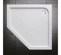 Durovin Bathrooms 900mm x 900 x 40mm Shower Tray, Acrylic Material, Glossy White Finished - Pentagonal Shape