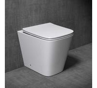 Durovin Bathrooms Back To Wall Rimless Toilet - Short Projection - Include Wc Pan With Soft Close Seat Quick Release (Square)