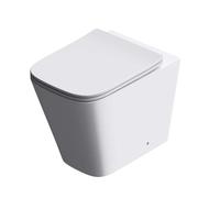 Durovin Bathrooms Back to Wall Rimless Toilet - Short Projection - Include WC Pan with Soft Close Seat Quick Release (Square)