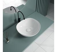 Durovin Bathrooms Ceramic Bathroom Basin - Countertop Sink Rectangular Vessel Sink - 590 x 430mm (WXD)