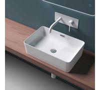 Durovin Bathrooms Ceramic Bathroom Basin - Countertop Sink Vessel - Rectangular Washing Bowl (480 X 315 X 140mm)