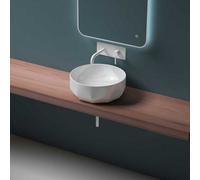 Durovin Bathrooms Ceramic Bathroom Basin - Countertop Sink Vessel - Round Washing Bowl (420 X 420 X 150mm)