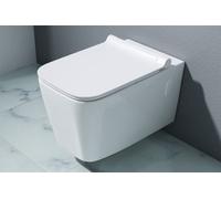 Durovin Bathrooms Ceramic Wall Hung Toilet - Include Wc Pan With Quick Release Soft Close Seat - 350 X 580 X 370mm (Wxdxh)