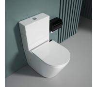 Durovin Bathrooms Close Coupled Toilet With Soft Close Seat And Cistern - Rimless Technology