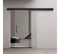 Durovin Bathrooms Durovin 1025 X 2050mm Internal Sliding Glass Door 8mm Clear Tempered Glass, With Soft Close, Premium Black Hardware&bar Handle