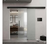 Durovin Bathrooms Durovin 1025X2050mm Internal Sliding Glass Door 8mm Fully Frosted Glass&soft Close, Black Bar Handle-Living Room,office