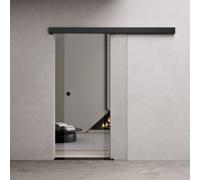 Durovin Bathrooms Durovin 775 X 2050mm Internal Sliding Glass Door 8mm Clear Tempered Glass, Premium Black Hardware&round Handle