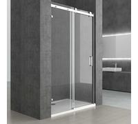 Durovin Bathrooms Frameless 1250 Shower Door for Sliding Shower Enclosure Bathroom Shower Cubicle - 8mm Thick Transparent Safety Glass