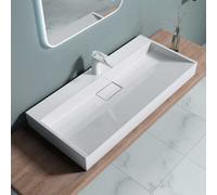 Durovin Bathrooms Luxurious Cast Stone Resin Bathroom Basin - Wall Hung Or Countertop Basin Sink - 1000 X 460mm (Wxd)