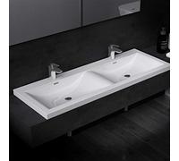 Durovin Bathrooms Luxurious Large Stone Resin Dual Bathroom Basin - Self Rimming Drop in Double Sink - Semi Recessed - 1440 x 480mm (WXD)