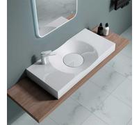 Durovin Bathrooms Luxurious Stone Resin Basin With Hand Shelf-Wall Hung Or Countertop Mount Rectangular Sink 1000 X 480