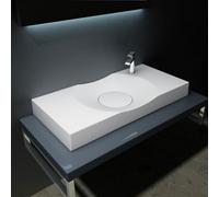 Durovin Bathrooms Luxurious Stone Resin Basin With Hand Shelf-Wall Hung Or Countertop Mount Rectangular Sink 1000 X 480