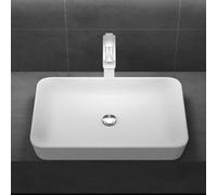 Durovin Bathrooms Luxurious Stone Resin Bathroom Basin - Countertop Rectangular Bathroom Sink -600mm X 400mm