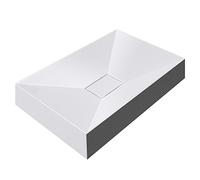 Durovin Bathrooms Luxurious Stone Resin Bathroom Basin - Countertop Sink Rectangular Bathroom Vessel -700 x 460mm Concealed Waste