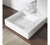 Durovin Bathrooms Luxurious Stone Resin Bathroom Basin - Wall Hung Or Countertop Sink Square Bathroom Sink 500 X500 -
