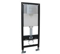 Durovin Bathrooms Modern Streamline Wall Hung Toilet Pan with 1.16M Concealed Cistern Frame (Only Cistern Frame)