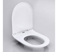 Durovin Bathrooms Soft Close Toilet Seat D Shape Slim Design One Touch Button Quick Release 360 X 470 X 25mm (Wxdxh)