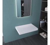 Durovin Bathrooms Wall Mount Stone Resin Shelf Surface For Counter Top Basin - 900mm X 480mm (Wxd)