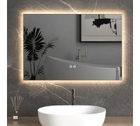 Durovin Bathrooms Wall Mounted Illuminated LED Bathroom Rectangular Mirror | Touch Sensitive Switch And Anti Fog | 400 x 600mm