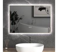 Durovin Bathrooms Wall Mounted Illuminated Led Bathroom Rectangular Mirror Touch Sensitive Switch And Anti Fog 600 X 800mm
