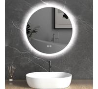 Durovin Bathrooms Wall Mounted Illuminated LED Bathroom Round Mirror | Touch Sensitive Switch And Anti Fog | 500 x 500mm
