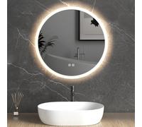 Durovin Bathrooms Wall Mounted Illuminated LED Bathroom Round Mirror | Touch Sensitive Switch And Anti Fog | 600 x 600mm