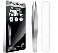 DUROX Ingrown Hair Tweezers - Pointed Tweezers for Ingrown Hair Removal, Fine-Tip Splinter Remover with Sharp and Pointy Needlepoint Tips