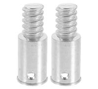 Durratou 2Pcs Threaded Tip Replacement Spare Parts Accessories Repair Kit,Aluminum Threaded Handle Tips for 0.72 Inch Wood or Metal Poles