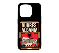 Durres Albania Flag Roman Amphitheatre Vintage Art Case for iPhone 15 Pro