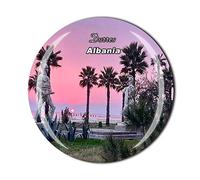Durres Albania Fridge Magnet Travel Souvenir Gift Home Kitchen Decoration Magnetic Sticker Crystal, Albania Refrigerator Magnet Collection