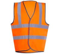 DURUS WORKWEAR Kids Hi Vis Waistcoat Multi-Pack - Unisex Safety Vest for Children Age 4-13, 2 Band & Brace, Reflective Strips, Washable, Velcro Fastening - School, Cycling, Walking