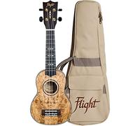 Flight Supernatural Series DUS410 QA Quilted Ash Soprano Ukulele with Gig Bag