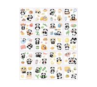 Dusarls 20Sheets Cartoon Capybara Panda PET Waterproof Stickers Hand Account Stickers Cartoon Decorative Stickers Student Stationery