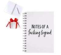 Dusarls Notes Of A Fucking Legend Notebook, Lined Notebook with Funny Motivational Quote on Cover, 120 Pages Paperback for Journal Writing(A)