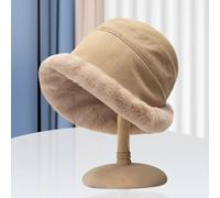 Dusarls Winter Bucket Hat, Beanie Hats for Women, Faux Fur Fluffy Warm Hat, Fashion Bucket Beanie for Outdoor Casual Skiing Sports