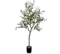Duscdesp 120cm Artificial Olive Tree,Large Artificial Tree Tall Fake Plants,Faux Olive Tree in Pots for Indoor Outdoor Home Office Living Room Decor(120cm & Green)