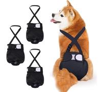 Duscdesp 3 Pack Dog Nappies with Removable Straps,Super Absorbent Washable Dog Nappies Female,Reusable Doggy Diapers Female in Heat Season Period(xs)