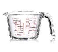 Duscdesp Glass Measuring Jug with Clear Scale,500ML Measuring Cups for Baking and Cooking,Glass Measuring Cups Measuring Jugs for Kitchen