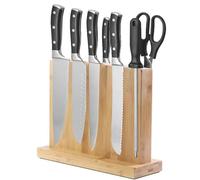 Duscdesp Magnetic Knife Holder with Non-Slip Mat,Double-Sided Magnetic Knife Block Stand Rack,for Kitchen Knife Damascus Carving Boning Cleaver Storage