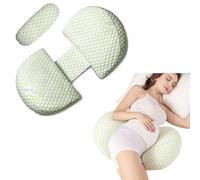 Duscdesp U Shaped Pregnancy Pillows for Sleeping,Adjustable Maternity Pillow,Detachable Maternity Pillow for Pregnant Women,Body Support, Providing a Comfortable Sleep(Green)