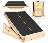 Duscdesp Wooden Balance Board,Portable Slant Board,Adjustable Calf Stretcher for Knees,Heel,Ankle,Professional Squat Wedge for Home,Gym,Office(2 in 1 Slant Board)
